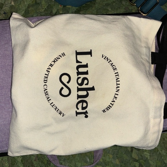 Lusher Italian Leather Sling Bag Deep Teal With Dust Bag - Picture 9 of 9